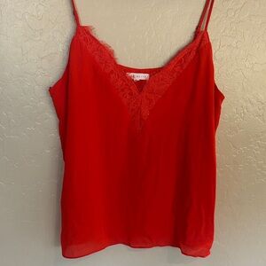 Socialite Red Lace Detail Camisole